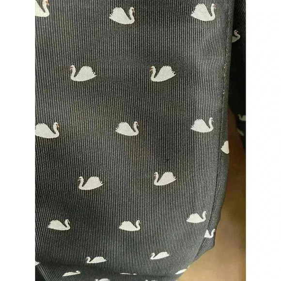 RSVP by Talbots Black White Swan All Over Print Petite High Rise Ankle Pants 2P - Picture 2 of 15